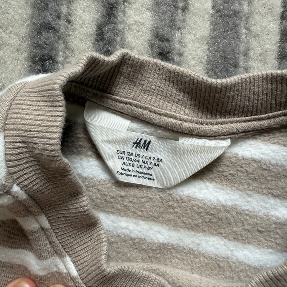 H&M Taupe Striped 2 Piece Sweatsuit - Picture 4 of 9